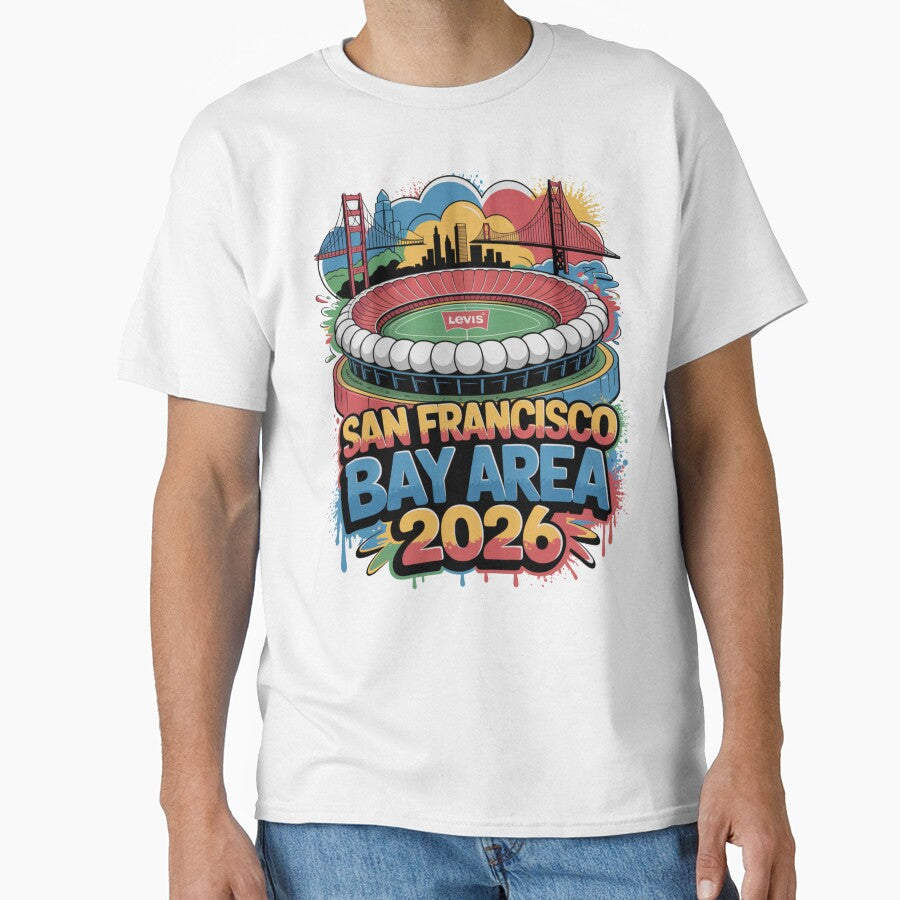 San Francisco Bay Area Golden Gate Stadium T-Shirt V8 by DarylWelsh2024 Unisex T-shirt, Sweatshirt, Hoodie, Long Sleeve Tee - T-Shirt, Sweatshirt, Hoodie