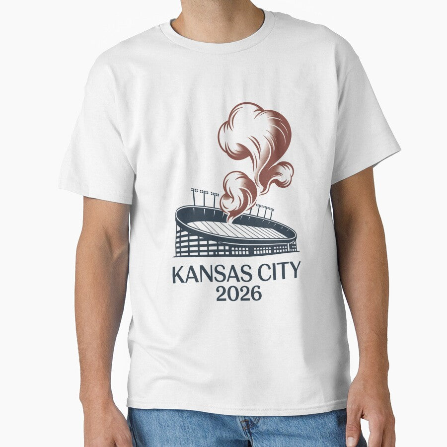 Kansas City 2026 Arrowhead Stadium Football T-Shirt V17 by DarylWelsh2024 Unisex T-shirt, Sweatshirt, Hoodie, Long Sleeve Tee - T-Shirt, Sweatshirt, Hoodie