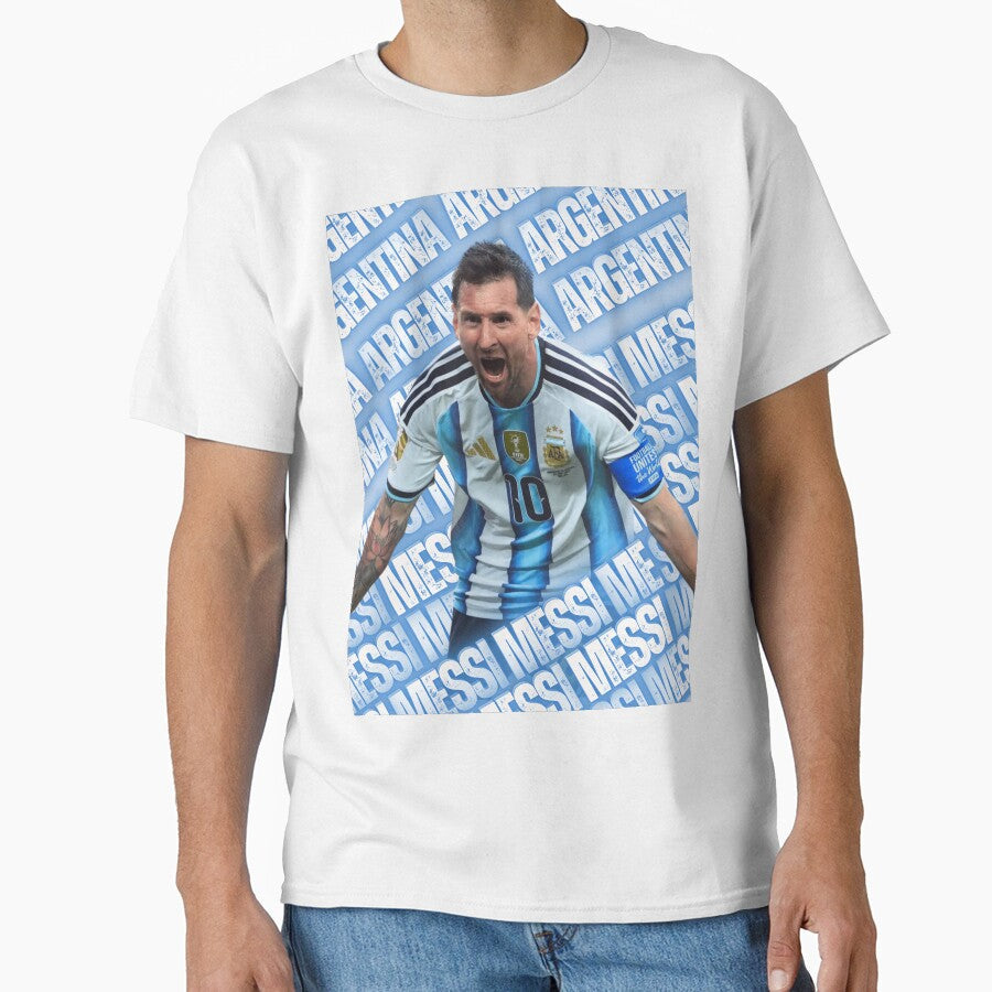 The GOAT in Blue and White by pompom123 Unisex T-shirt, Sweatshirt, Hoodie, Long Sleeve Tee - T-Shirt, Sweatshirt, Hoodie