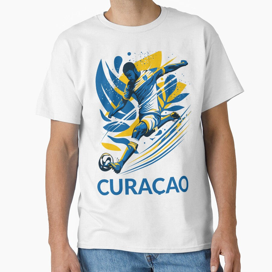 Curaao Soccer by StudioRedKoala Unisex T-shirt, Sweatshirt, Hoodie, Long Sleeve Tee - T-Shirt, Sweatshirt, Hoodie