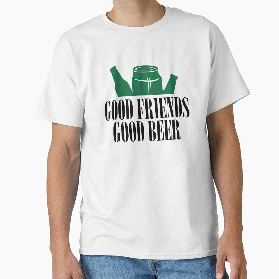 Good Friend, Good Beer by mellinnshirts Unisex T-shirt, Sweatshirt, Hoodie, Long Sleeve Tee - T-Shirt, Sweatshirt, Hoodie