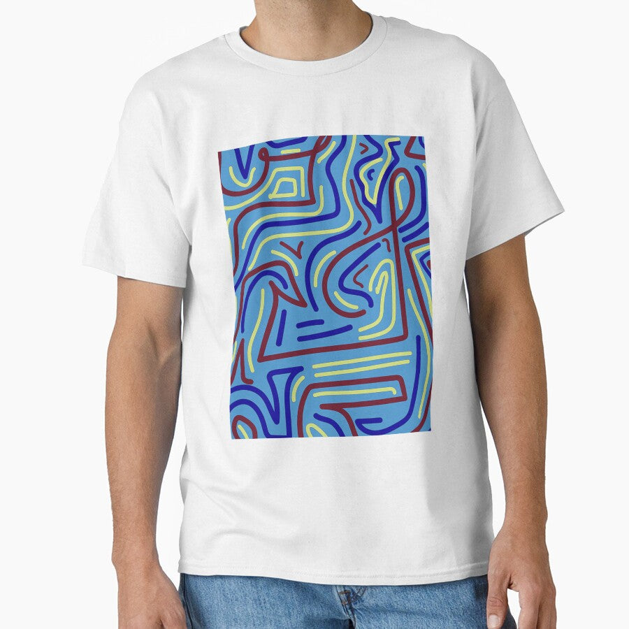 90S Movie Theater Inspired Funky Swirling Pattern- Modern Life by sammiehyatt Unisex T-shirt, Sweatshirt, Hoodie, Long Sleeve Tee - T-Shirt, Sweatshirt, Hoodie