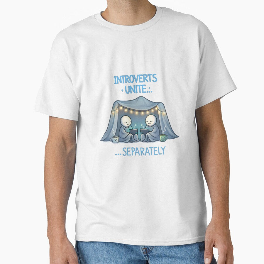 Introverts Unite Separately Funny Introvert Quote by PunchDrop Unisex T-shirt, Sweatshirt, Hoodie, Long Sleeve Tee - T-Shirt, Sweatshirt, Hoodie