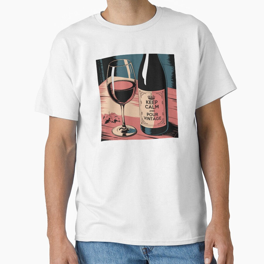 Keep Calm And Pour Vintage by WineandWear Unisex T-shirt, Sweatshirt, Hoodie, Long Sleeve Tee - T-Shirt, Sweatshirt, Hoodie