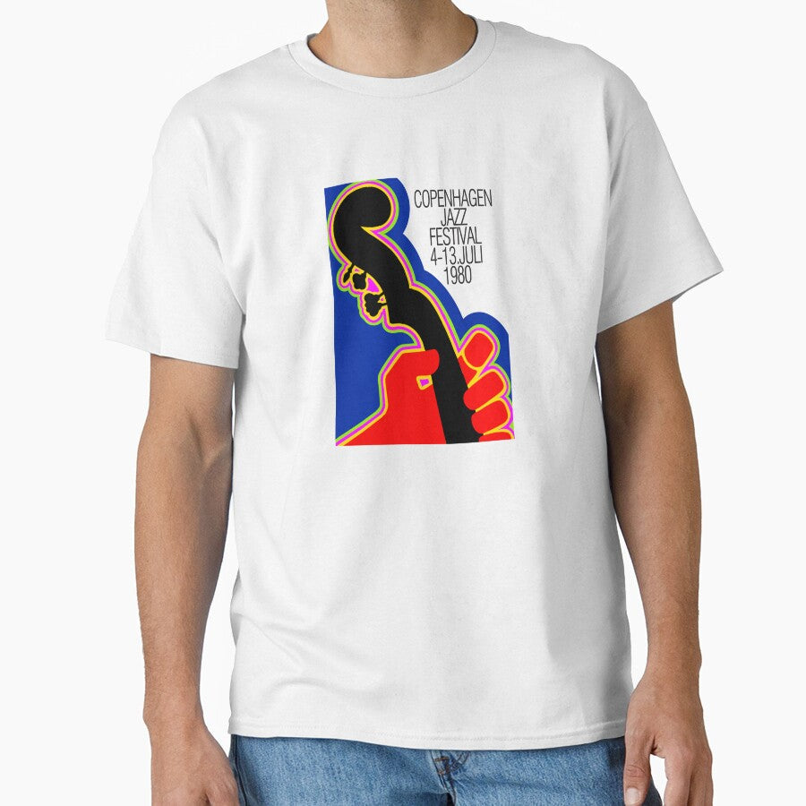 Copenhagen Jazz 80s by ArtPlus+ Unisex T-shirt, Sweatshirt, Hoodie, Long Sleeve Tee - T-Shirt, Sweatshirt, Hoodie