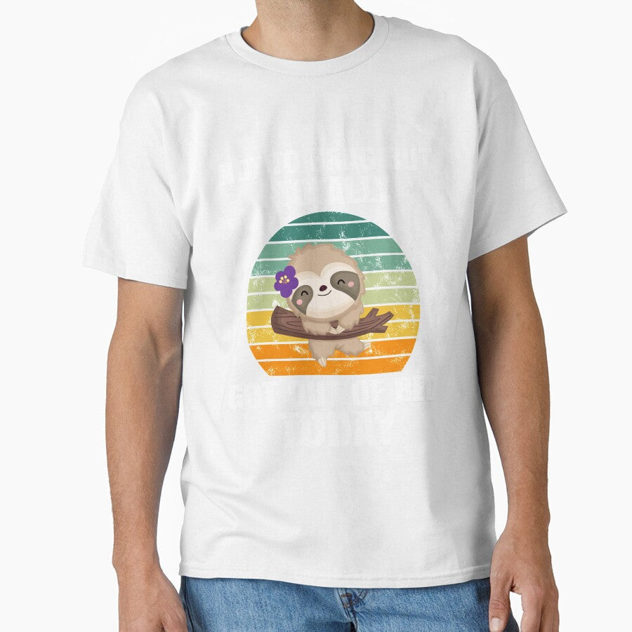 funny sloth, totally got out of bed today, retro vintage sloth, sloth meme by T-DESIGNEDZ Unisex T-shirt, Sweatshirt, Hoodie, Long Sleeve Tee - T-Shirt, Sweatshirt, Hoodie