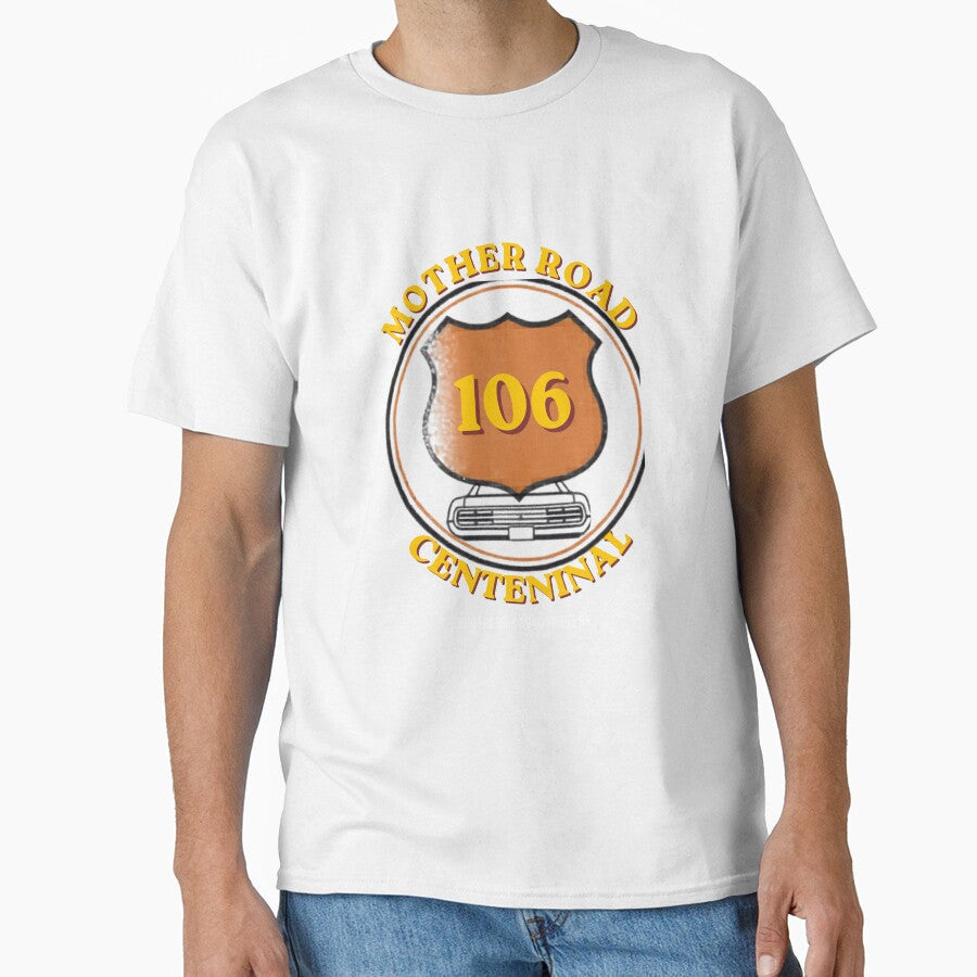 Route 66 Centennial: Mother Road 100th Anniversary Vintage Badge by FitEnvy Unisex T-shirt, Sweatshirt, Hoodie, Long Sleeve Tee - T-Shirt, Sweatshirt, Hoodie