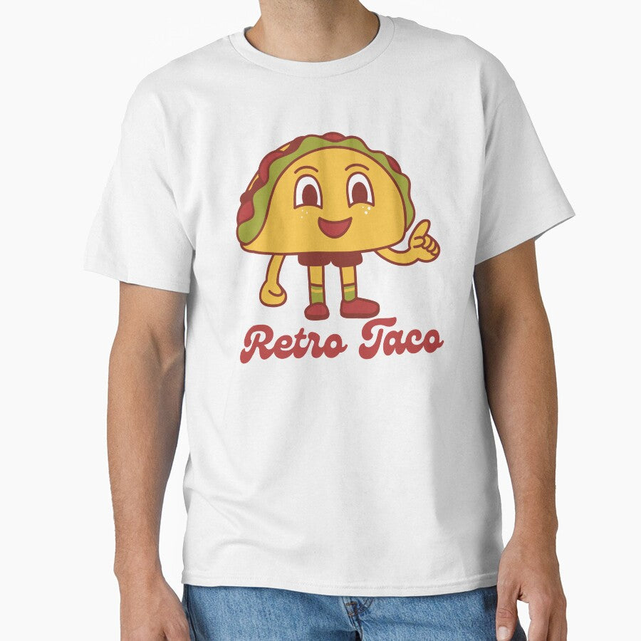 Retro Taco by tinytwist Unisex T-shirt, Sweatshirt, Hoodie, Long Sleeve Tee - T-Shirt, Sweatshirt, Hoodie