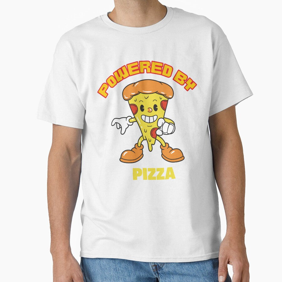 Powered By Pizza by peacefulcreator Unisex T-shirt, Sweatshirt, Hoodie, Long Sleeve Tee - T-Shirt, Sweatshirt, Hoodie