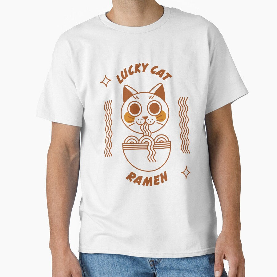 Lucky Cat Ramen by geeksarecoolco Unisex T-shirt, Sweatshirt, Hoodie, Long Sleeve Tee - T-Shirt, Sweatshirt, Hoodie