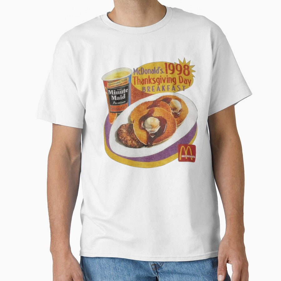 McD's Thanksgiving Breakfast 1998 Vintage Repop by StrangeBootique Unisex T-shirt, Sweatshirt, Hoodie, Long Sleeve Tee - T-Shirt, Sweatshirt, Hoodie