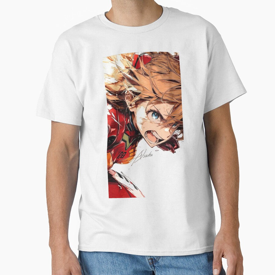 Fiery Anime Pilot Action Art | Dynamic Mecha Manga Character Illustration by Dyan4 Unisex T-shirt, Sweatshirt, Hoodie, Long Sleeve Tee - T-Shirt, Sweatshirt, Hoodie