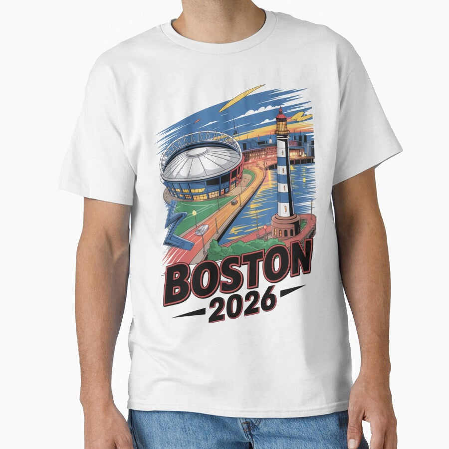 Boston 2026 New England Soccer Souvenir T-Shirt V18 by DarylWelsh2024 Unisex T-shirt, Sweatshirt, Hoodie, Long Sleeve Tee - T-Shirt, Sweatshirt, Hoodie