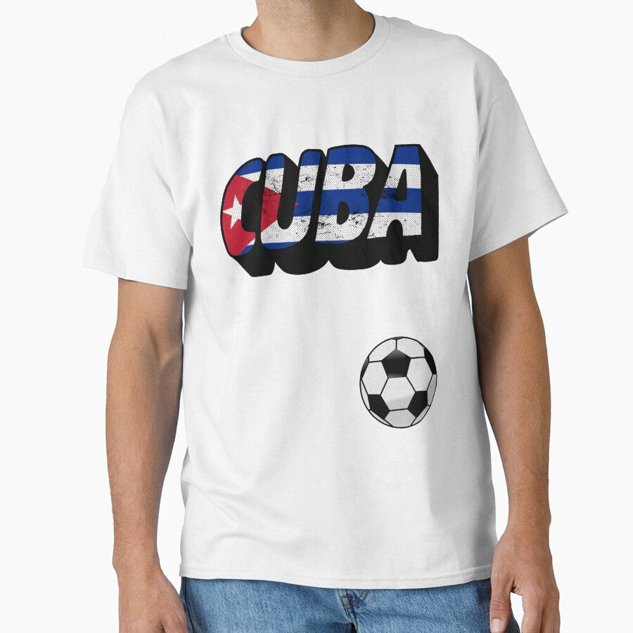 Cuba Futbol Soccer by Rustic Valley Studio Unisex T-shirt, Sweatshirt, Hoodie, Long Sleeve Tee - T-Shirt, Sweatshirt, Hoodie