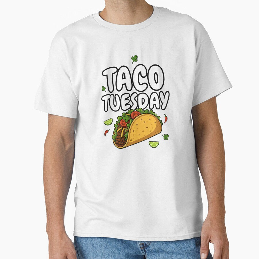 Taco Tuesday Cartoon Taco by TernEdge Unisex T-shirt, Sweatshirt, Hoodie, Long Sleeve Tee - T-Shirt, Sweatshirt, Hoodie
