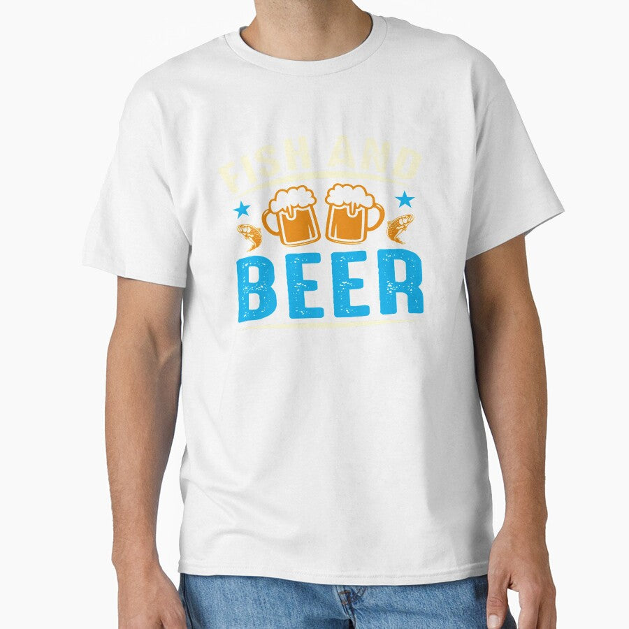 fish and beer by caphatshirt Unisex T-shirt, Sweatshirt, Hoodie, Long Sleeve Tee - T-Shirt, Sweatshirt, Hoodie