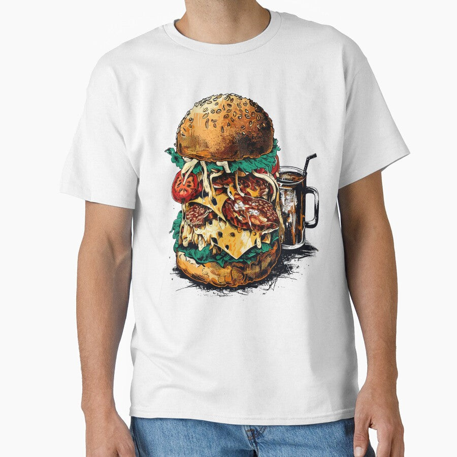 Burger Pizza Meal by donpakundo19 Unisex T-shirt, Sweatshirt, Hoodie, Long Sleeve Tee - T-Shirt, Sweatshirt, Hoodie