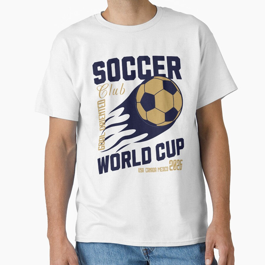 Vintage Soccer Club World Cup 2026 Goal Oriented Design by Abaseen Unisex T-shirt, Sweatshirt, Hoodie, Long Sleeve Tee - T-Shirt, Sweatshirt, Hoodie