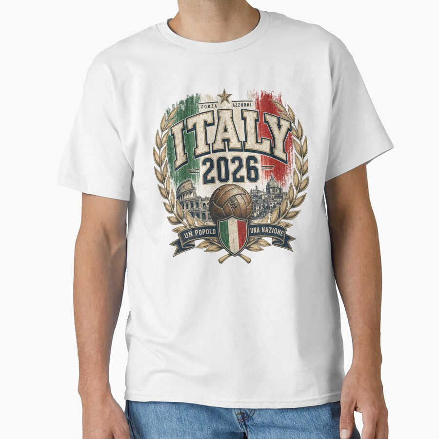 Italy 2026 Football World Cup Glory | Azzurri Fan Supporter Shirt by rushaib Unisex T-shirt, Sweatshirt, Hoodie, Long Sleeve Tee - T-Shirt, Sweatshirt, Hoodie