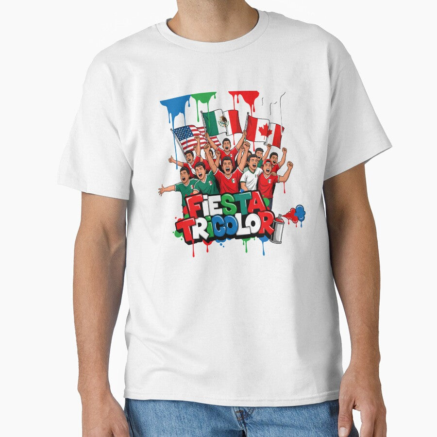 Fiesta Tricolor Soccer Fans Graffiti Streetwear by M.Store Unisex T-shirt, Sweatshirt, Hoodie, Long Sleeve Tee - T-Shirt, Sweatshirt, Hoodie