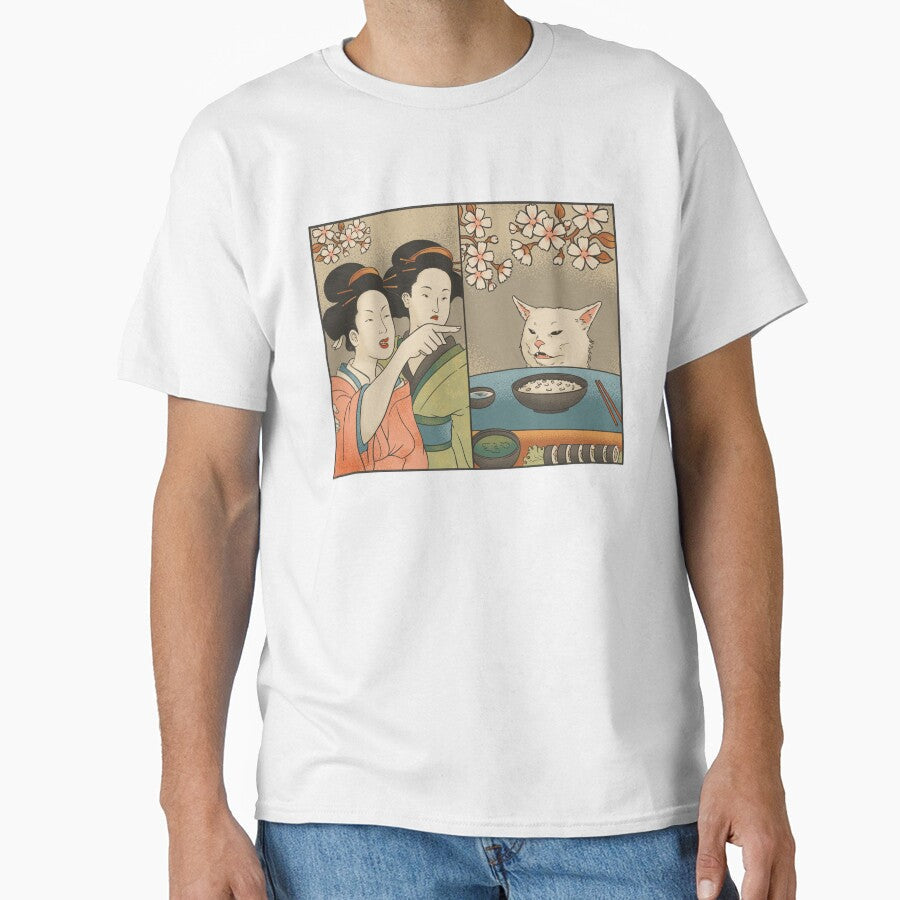 Japanese woman yells at cat meme by Rob-Son Unisex T-shirt, Sweatshirt, Hoodie, Long Sleeve Tee - T-Shirt, Sweatshirt, Hoodie