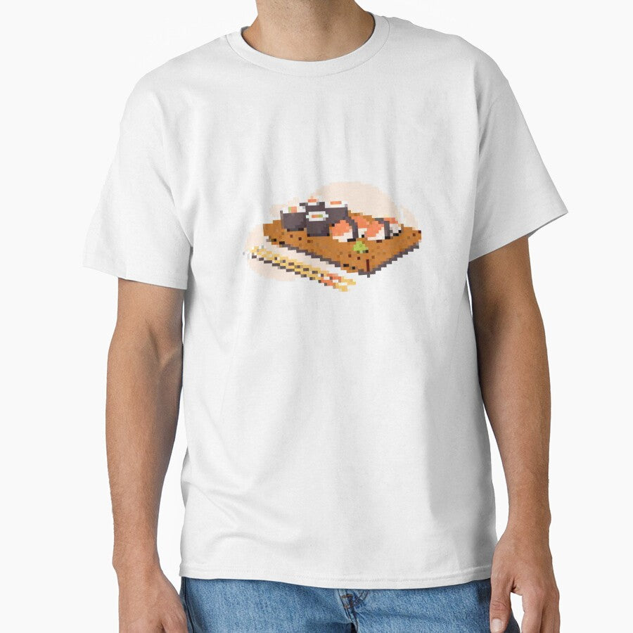 Pixelated Sushi by Potato Quality Prints Unisex T-shirt, Sweatshirt, Hoodie, Long Sleeve Tee - T-Shirt, Sweatshirt, Hoodie
