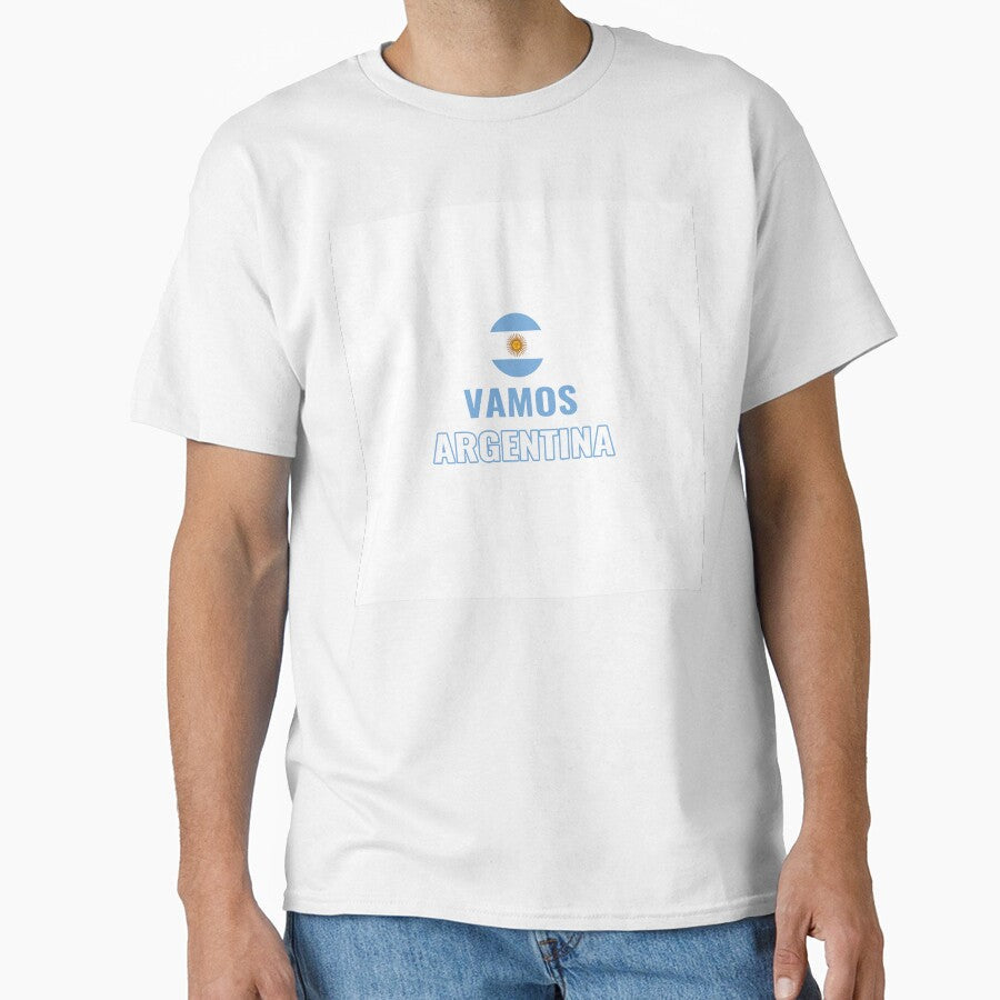 VAMOS ARGENTINA  Argentine Flag Fan Tee | Uncle Jichuan by Uncle-Jichuan Unisex T-shirt, Sweatshirt, Hoodie, Long Sleeve Tee - T-Shirt, Sweatshirt, Hoodie