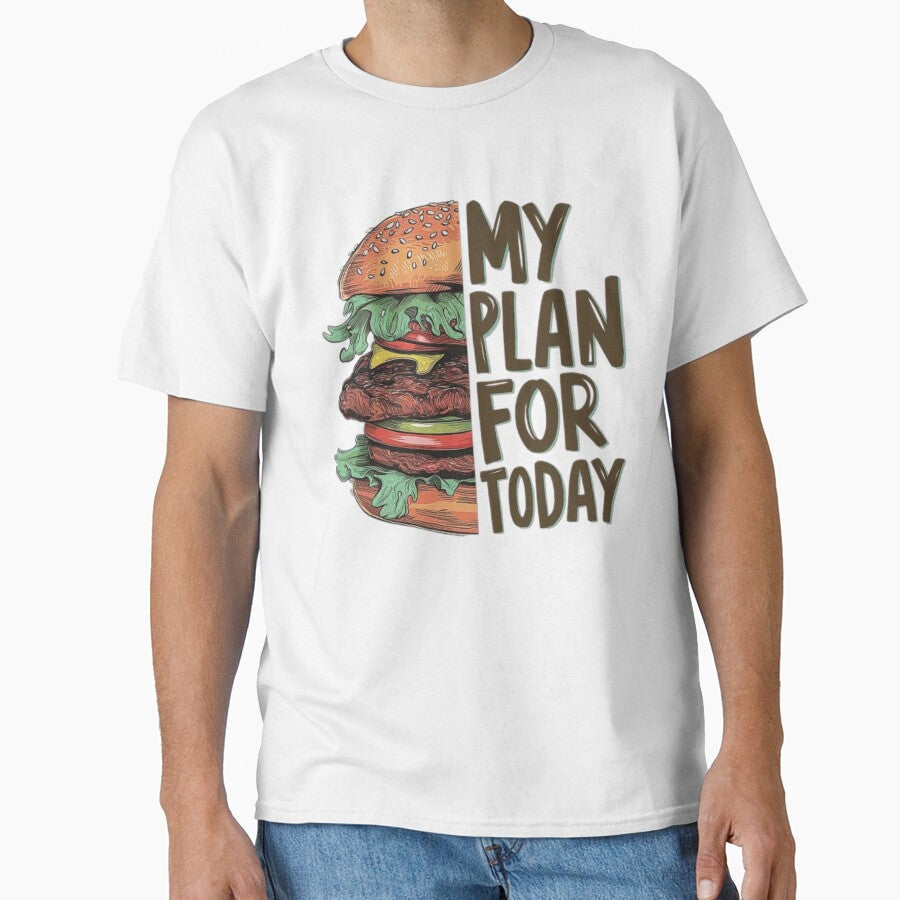 Ultimate Burger Plan for Today - Mouthwatering Cheeseburger Design by love3617 Unisex T-shirt, Sweatshirt, Hoodie, Long Sleeve Tee - T-Shirt, Sweatshirt, Hoodie