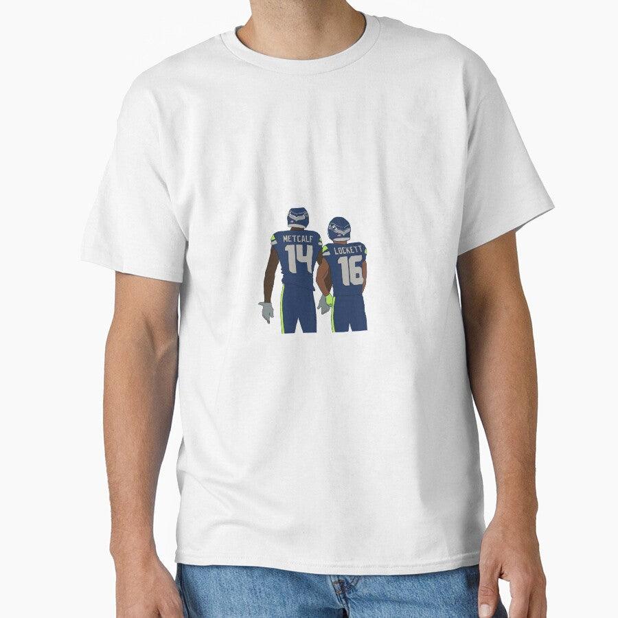 DK Metcalf & Tyler Lockett by AirForce88 Unisex T-shirt, Sweatshirt, Hoodie, Long Sleeve Tee - T-Shirt, Sweatshirt, Hoodie