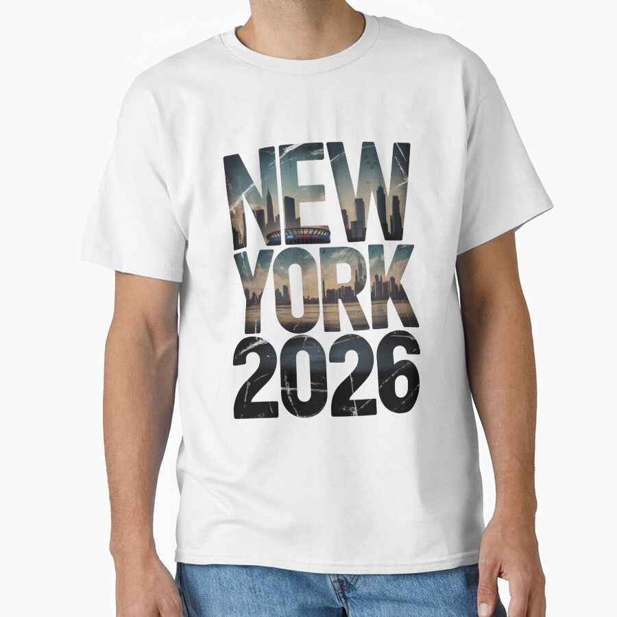 New York 2026 MetLife Stadium Skyline T-Shirt V9 by DarylWelsh2024 Unisex T-shirt, Sweatshirt, Hoodie, Long Sleeve Tee - T-Shirt, Sweatshirt, Hoodie