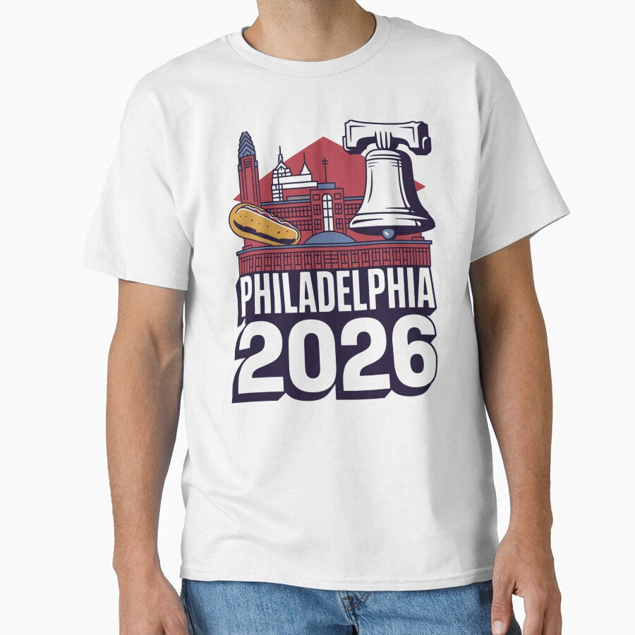 Philadelphia 2026 Liberty Bell Stadium Cheesesteak T-Shirt V12 by DarylWelsh2024 Unisex T-shirt, Sweatshirt, Hoodie, Long Sleeve Tee - T-Shirt, Sweatshirt, Hoodie