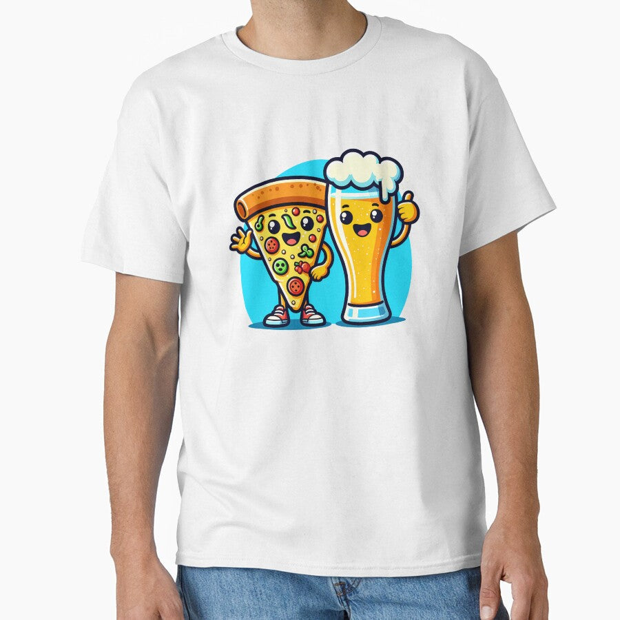 Funny Pizza Beer Lover by Logiamerch Unisex T-shirt, Sweatshirt, Hoodie, Long Sleeve Tee - T-Shirt, Sweatshirt, Hoodie