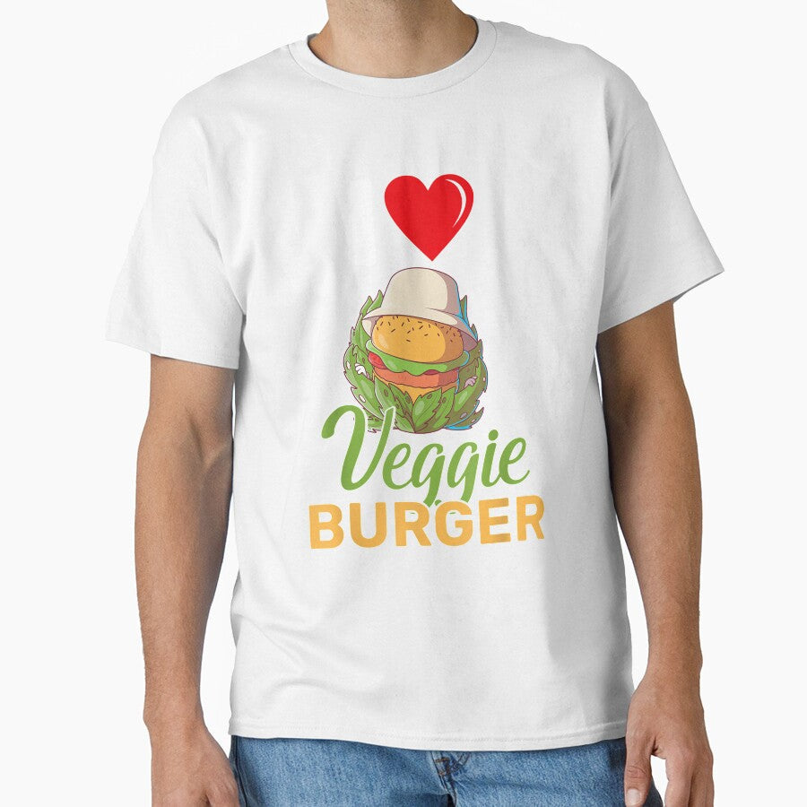 I Love Veggie Burger Restaurant Fries Ketchup Bun Burger by ninapfvu Unisex T-shirt, Sweatshirt, Hoodie, Long Sleeve Tee - T-Shirt, Sweatshirt, Hoodie