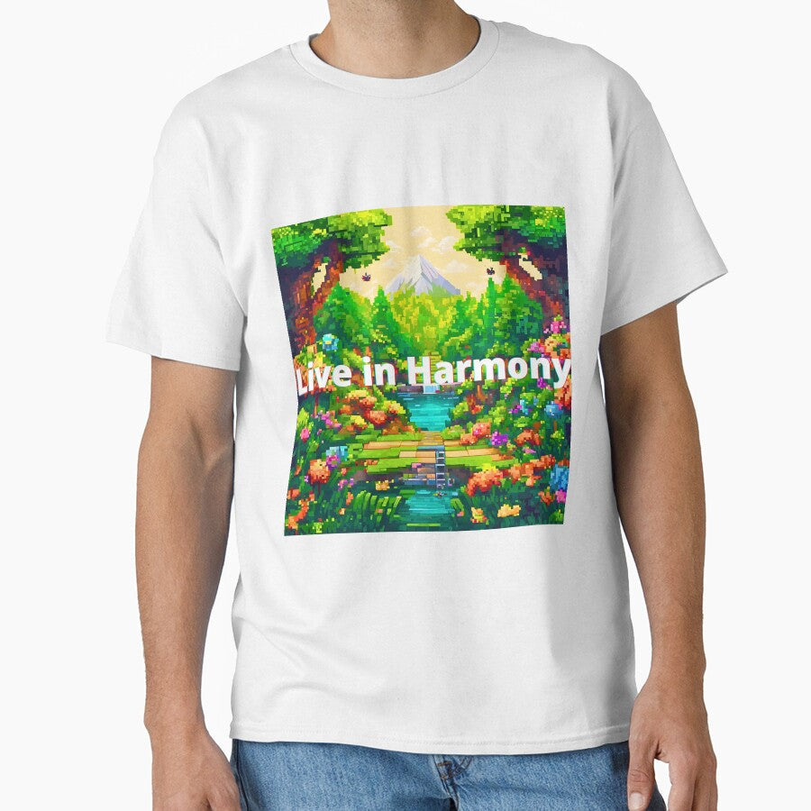 Pixel Nature Art by TrendyGalaxy Unisex T-shirt, Sweatshirt, Hoodie, Long Sleeve Tee - T-Shirt, Sweatshirt, Hoodie