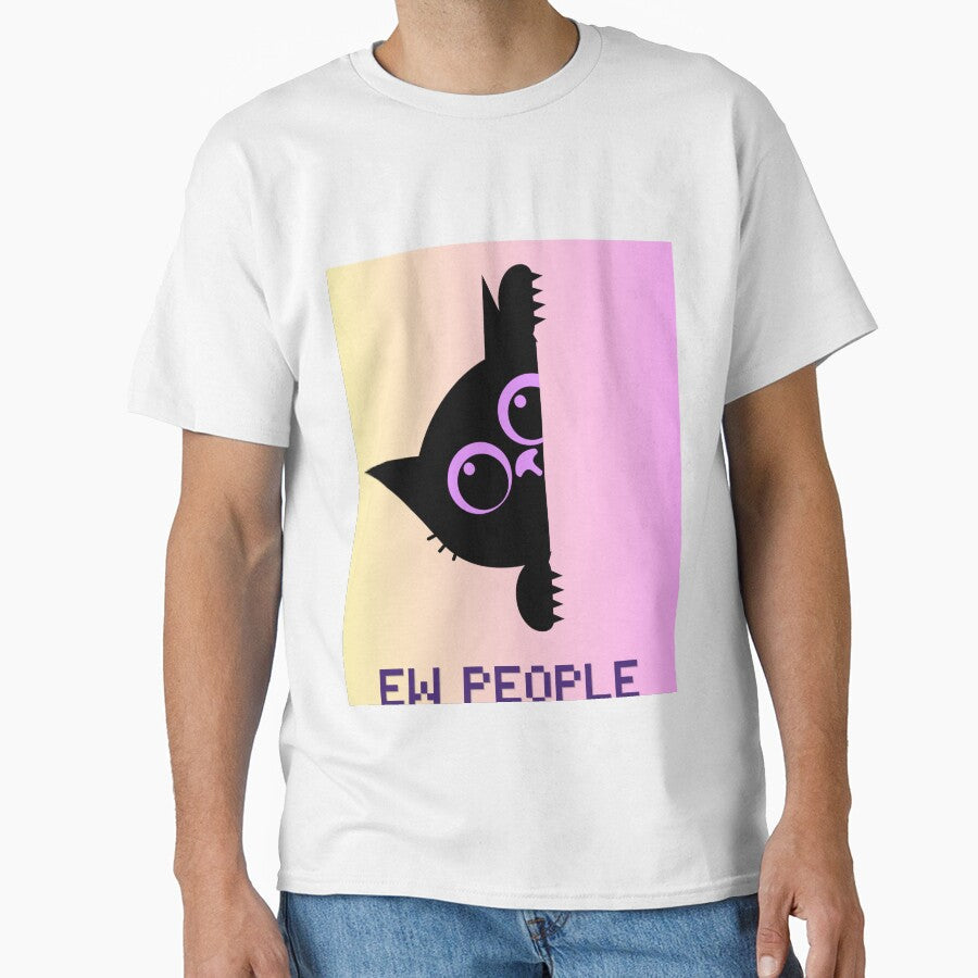 Ew people , Introvert Cat by Raxid2022 Unisex T-shirt, Sweatshirt, Hoodie, Long Sleeve Tee - T-Shirt, Sweatshirt, Hoodie