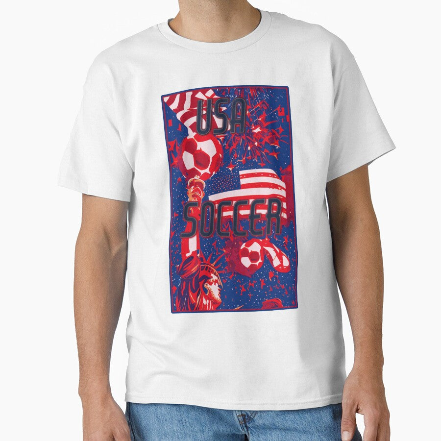USA Soccer t shirt- Symbol of USA at its best. Made in USA for the USA Soccer Fan by Soccer-Stuff - T-Shirt, Sweatshirt, Hoodie