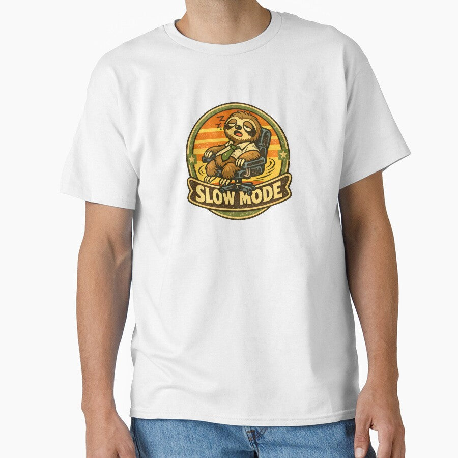Too Tired to Work  Funny Lazy Sloth Vintage Cartoon Badge by WorkXPlay Unisex T-shirt, Sweatshirt, Hoodie, Long Sleeve Tee - T-Shirt, Sweatshirt, Hoodie