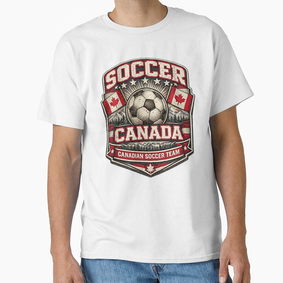 SOCCER FOOTBALL CANADA VINTAGE by Atelier RLGS Unisex T-shirt, Sweatshirt, Hoodie, Long Sleeve Tee - T-Shirt, Sweatshirt, Hoodie