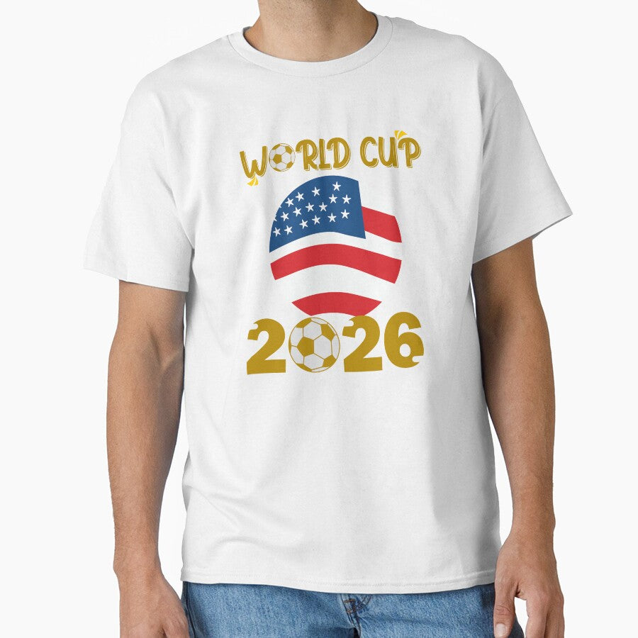 World Cup 2026 USA Soccer Design  Football Fan Graphic T-Shirt by KostekArtShop Unisex T-shirt, Sweatshirt, Hoodie, Long Sleeve Tee - T-Shirt, Sweatshirt, Hoodie