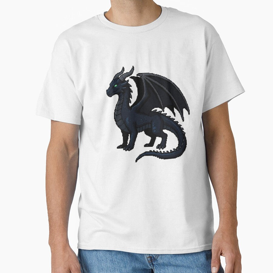 Night Watchman: Pixel Art Dragon by Aerianwind Unisex T-shirt, Sweatshirt, Hoodie, Long Sleeve Tee - T-Shirt, Sweatshirt, Hoodie
