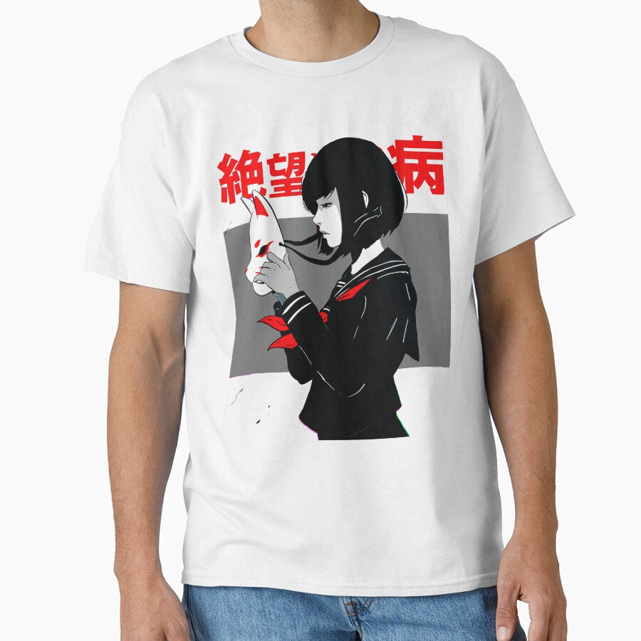 Japanese Fox Mask Samurai Girl by OWLvision33 Unisex T-shirt, Sweatshirt, Hoodie, Long Sleeve Tee - T-Shirt, Sweatshirt, Hoodie