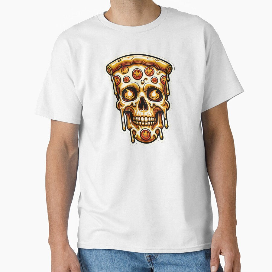 Pizza Skull by JohnnyP-Store Unisex T-shirt, Sweatshirt, Hoodie, Long Sleeve Tee - T-Shirt, Sweatshirt, Hoodie
