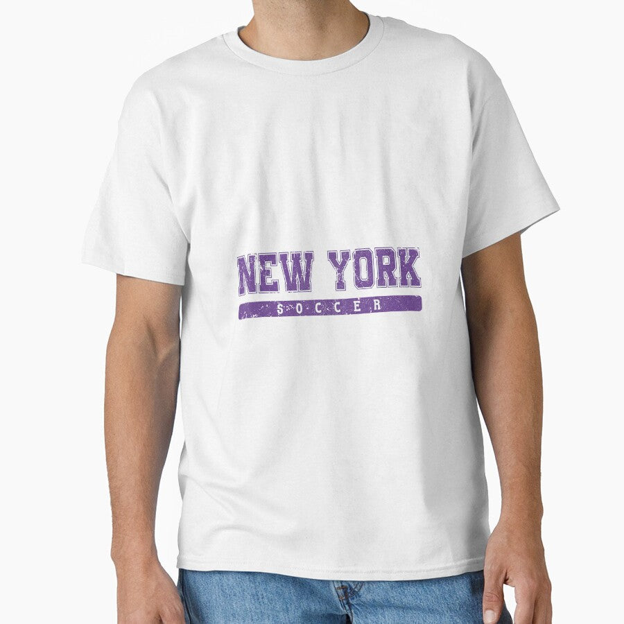 New York Soccer Purple Vintage Text by MollyLYork Unisex T-shirt, Sweatshirt, Hoodie, Long Sleeve Tee - T-Shirt, Sweatshirt, Hoodie