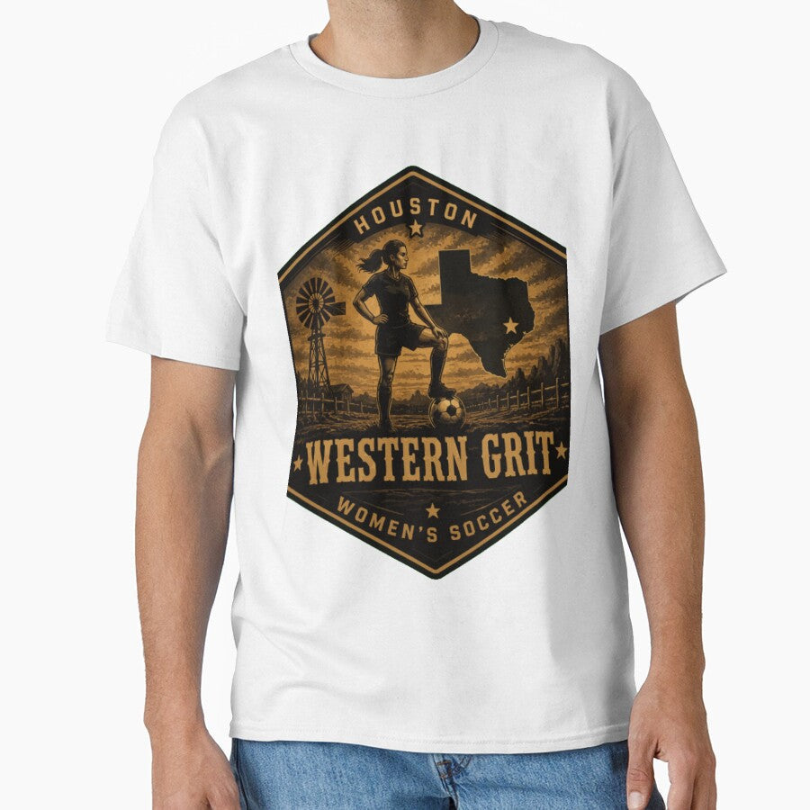 Houston Western Grit  Womens Soccer Vintage Badge by PINK FREE Unisex T-shirt, Sweatshirt, Hoodie, Long Sleeve Tee - T-Shirt, Sweatshirt, Hoodie