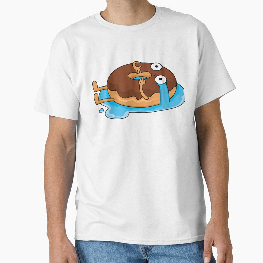 Crying Donut Chocolate Humor Kawaii Crying Donut Funny Food Gift by CLC54 Unisex T-shirt, Sweatshirt, Hoodie, Long Sleeve Tee - T-Shirt, Sweatshirt, Hoodie