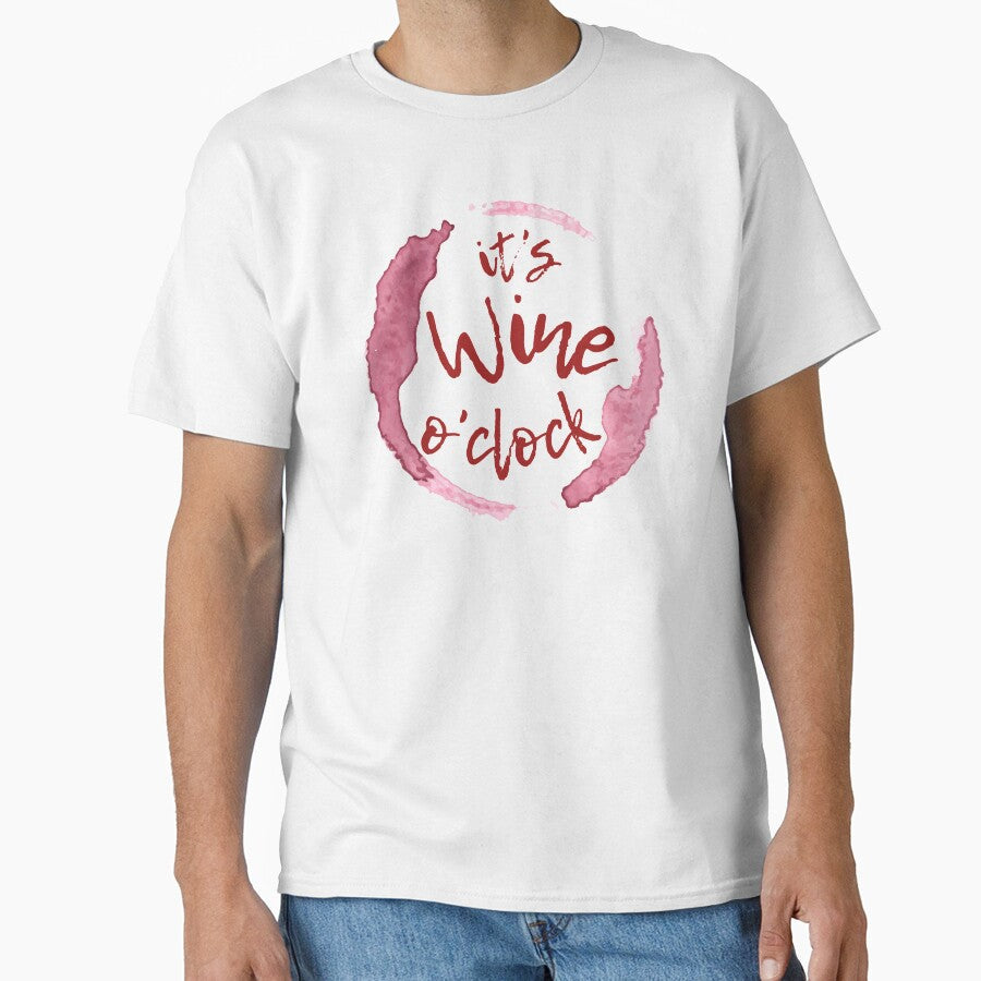 It's Wine O'clock by The Little Wood Cottage Unisex T-shirt, Sweatshirt, Hoodie, Long Sleeve Tee - T-Shirt, Sweatshirt, Hoodie