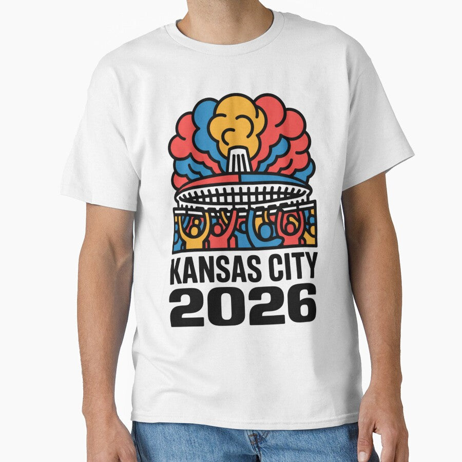 Kansas City 2026 Arrowhead Stadium Football T-Shirt V24 by DarylWelsh2024 Unisex T-shirt, Sweatshirt, Hoodie, Long Sleeve Tee - T-Shirt, Sweatshirt, Hoodie