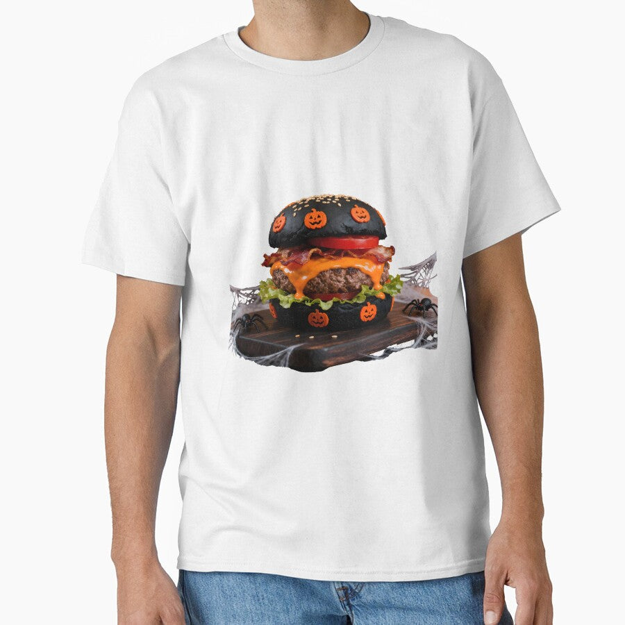 halloween burger by Uglyandcute Unisex T-shirt, Sweatshirt, Hoodie, Long Sleeve Tee - T-Shirt, Sweatshirt, Hoodie