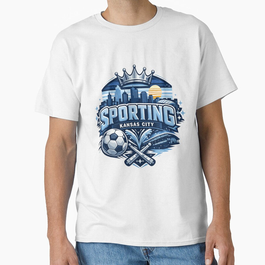 Kansas City Soccer Design Skyline Football Fan Shirt USA Sports Graphic Kansas City Gift Soccer Lover Tee by GarnerSupplyCo - T-Shirt, Sweatshirt, Hoodie