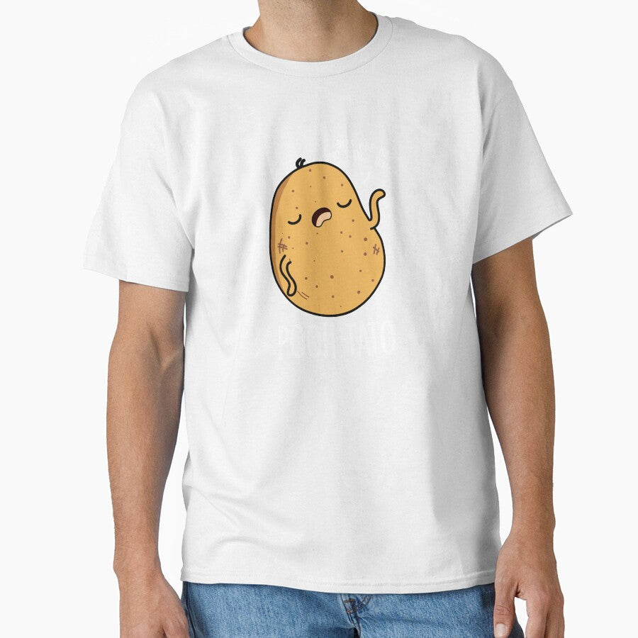 Pooh-tato Funny Potato Pun (Dark BG) by punnybone Unisex T-shirt, Sweatshirt, Hoodie, Long Sleeve Tee - T-Shirt, Sweatshirt, Hoodie